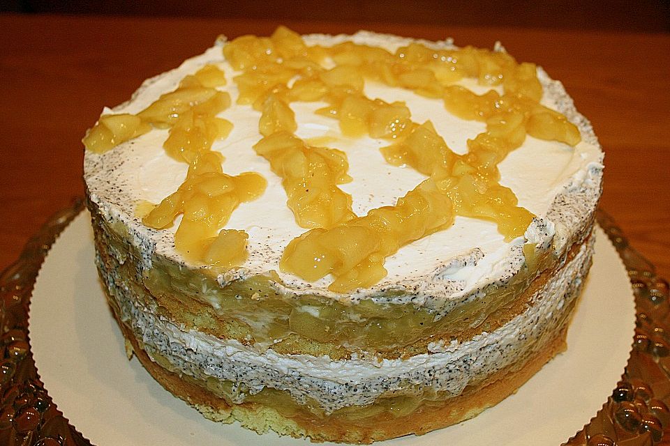 Apfel - Mohn - Torte