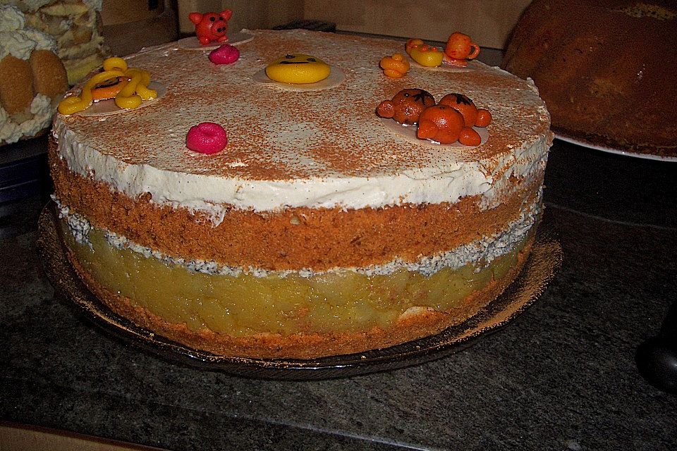 Apfel - Mohn - Torte