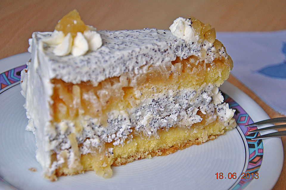 Apfel - Mohn - Torte