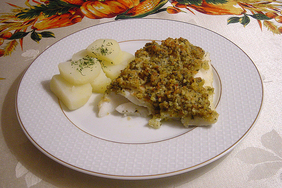 Kabeljaufilets mit Kräuterhaube