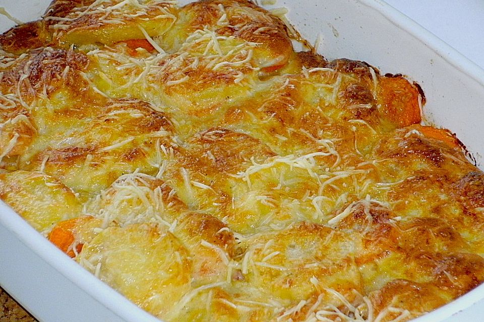 Möhren - Kartoffel - Gratin