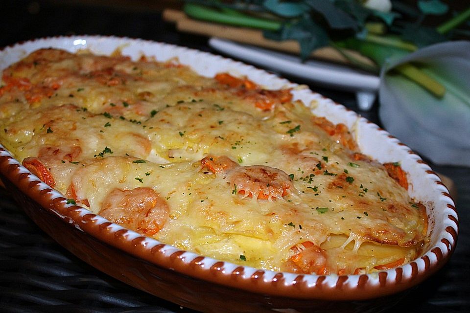 Möhren - Kartoffel - Gratin