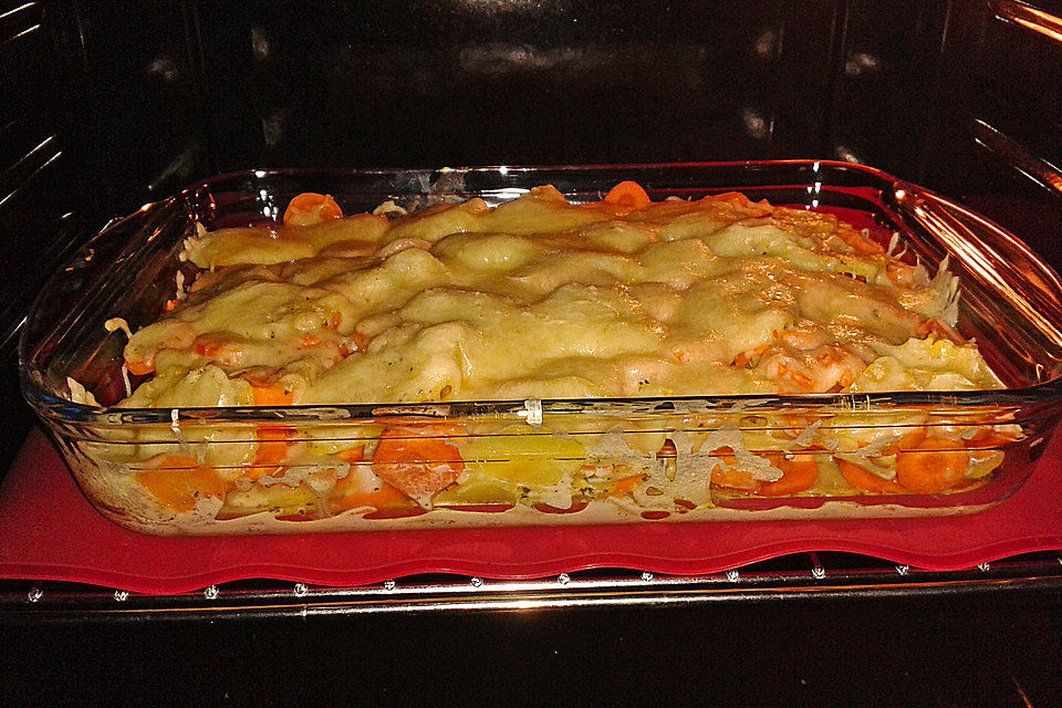 Möhren - Kartoffel - Gratin