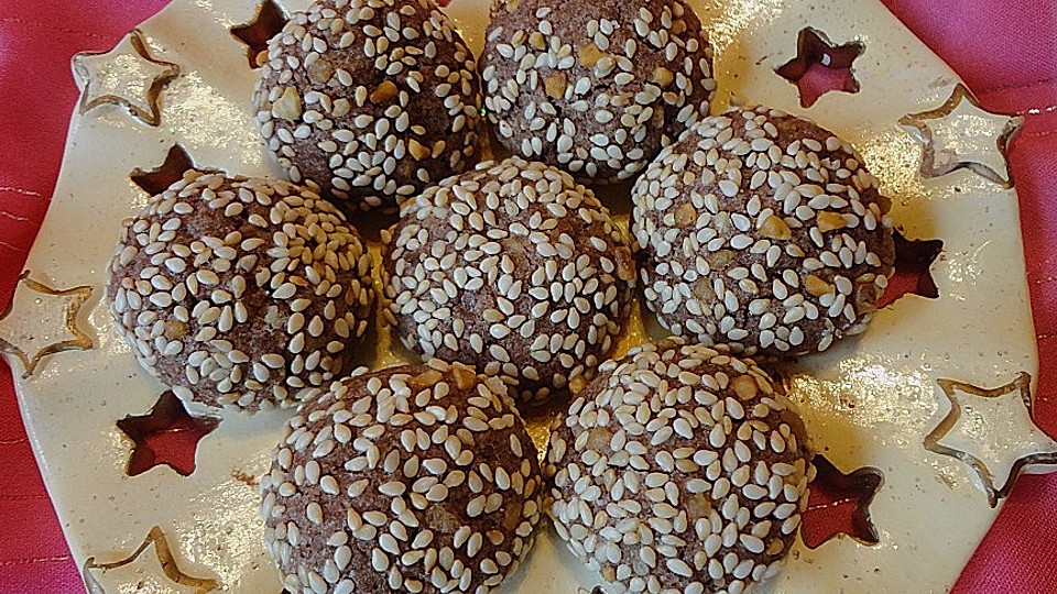 Sesam - Schokoladen - Plätzchen von Herbstfreundin13| Chefkoch