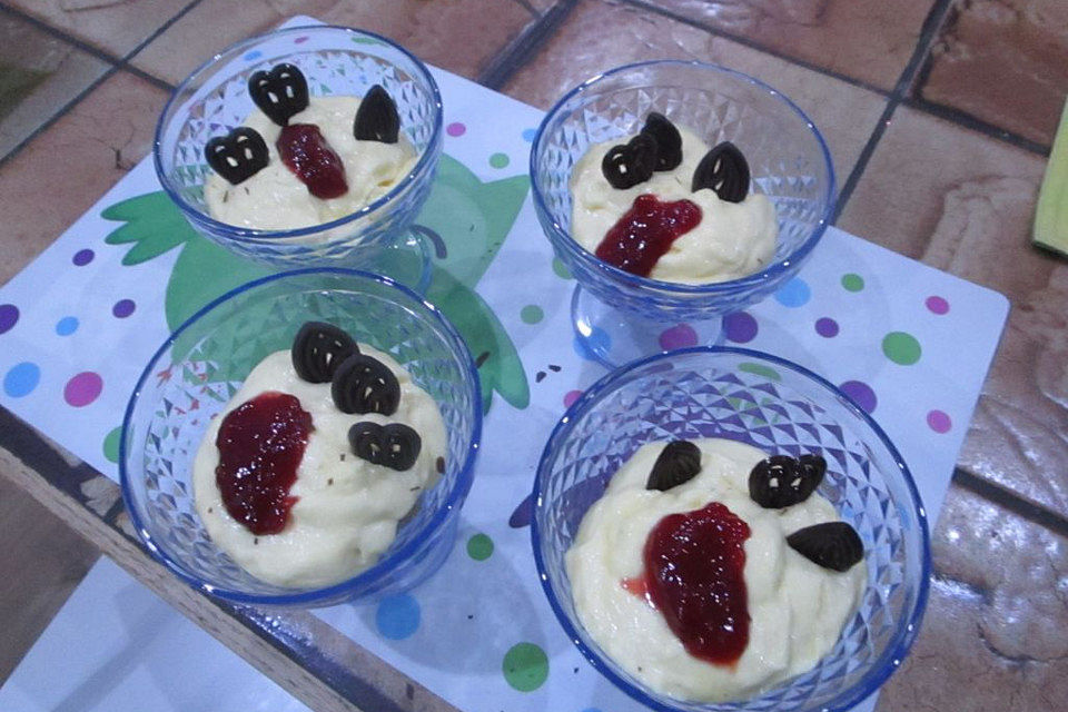 Apfel - Vanillepudding - Dessert