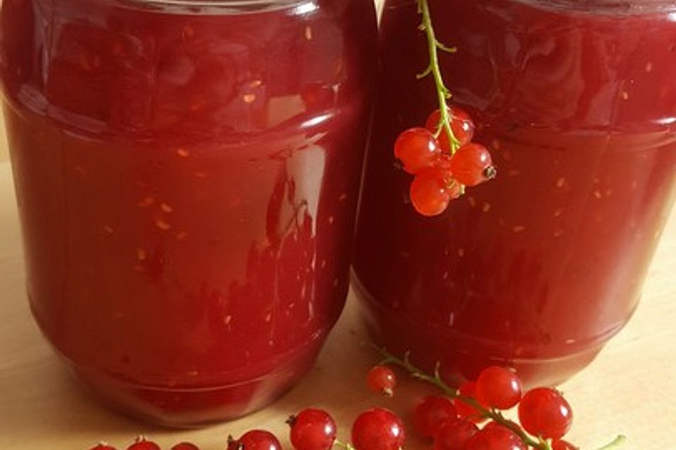 Rote Johannisbeeren - Bananen - Marmelade