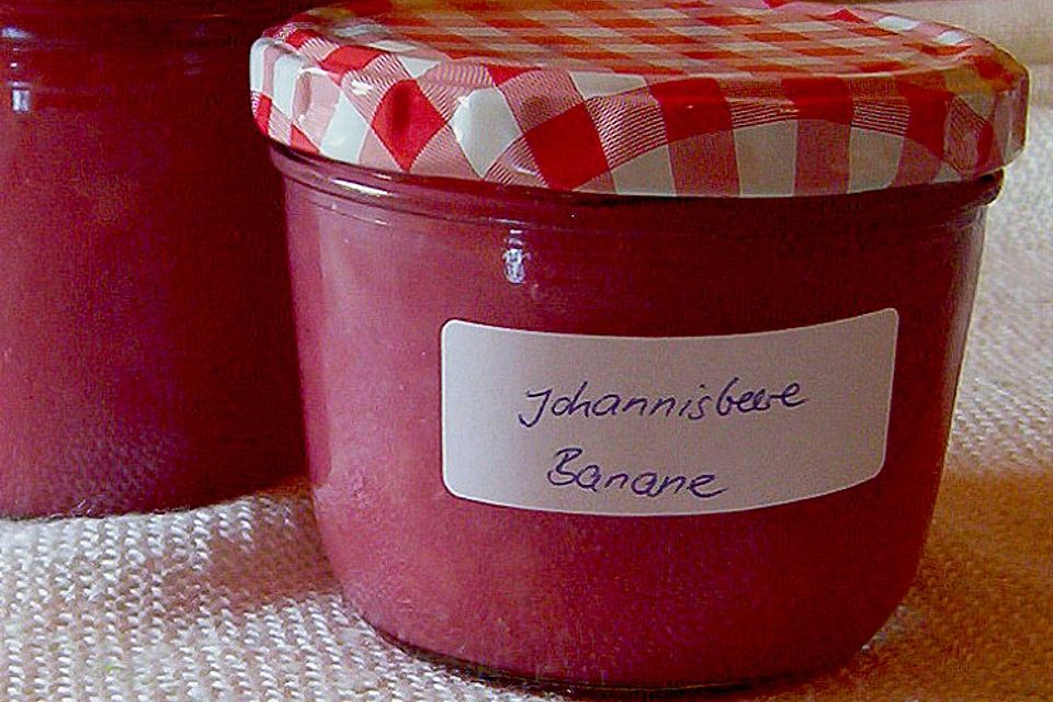 Rote Johannisbeeren - Bananen - Marmelade