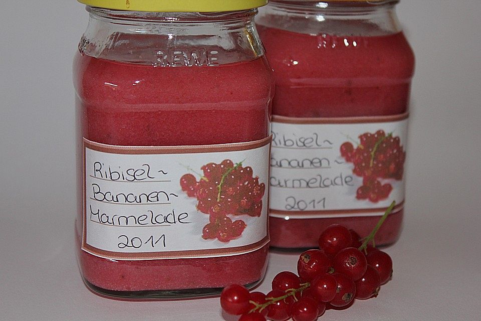 Rote Johannisbeeren - Bananen - Marmelade