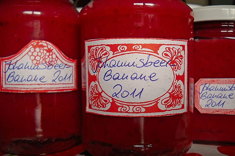 Rote Johannisbeeren - Bananen - Marmelade