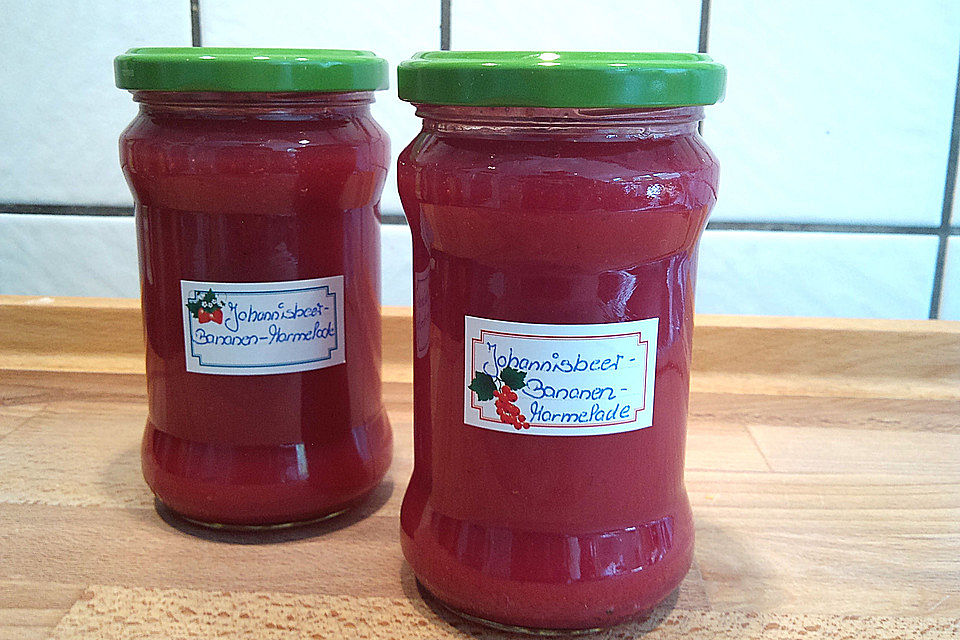 Rote Johannisbeeren - Bananen - Marmelade