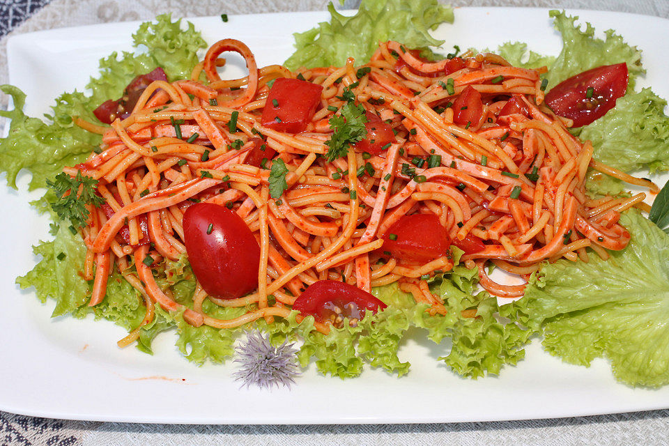 Feuriger Spaghetti - Salat