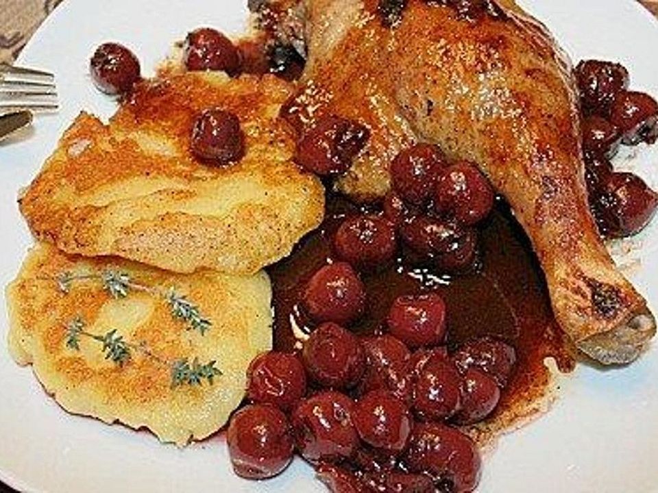 Flugente Mit Sauerkirschen Von Ribhinndonn Chefkoch 