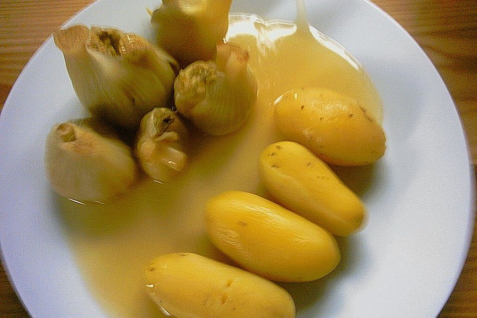 Gedünstetes Fenchel - Orangengemüse mit Sauce