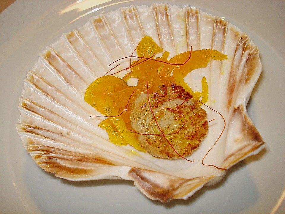 Jakobsmuscheln auf Fenchel in Orangen - Safransauce von Mathias56| Chefkoch
