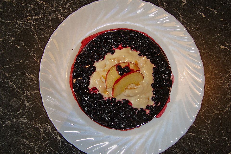 Zitronenmascarpone mit Blaubeeren