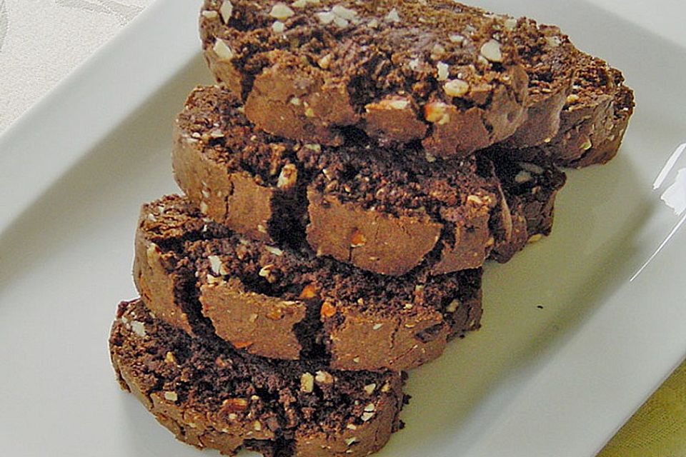 Biscotti mit Haselnüssen und Chocolate