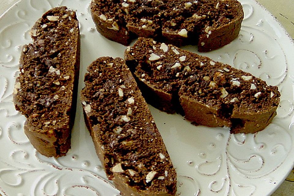 Biscotti mit Haselnüssen und Chocolate