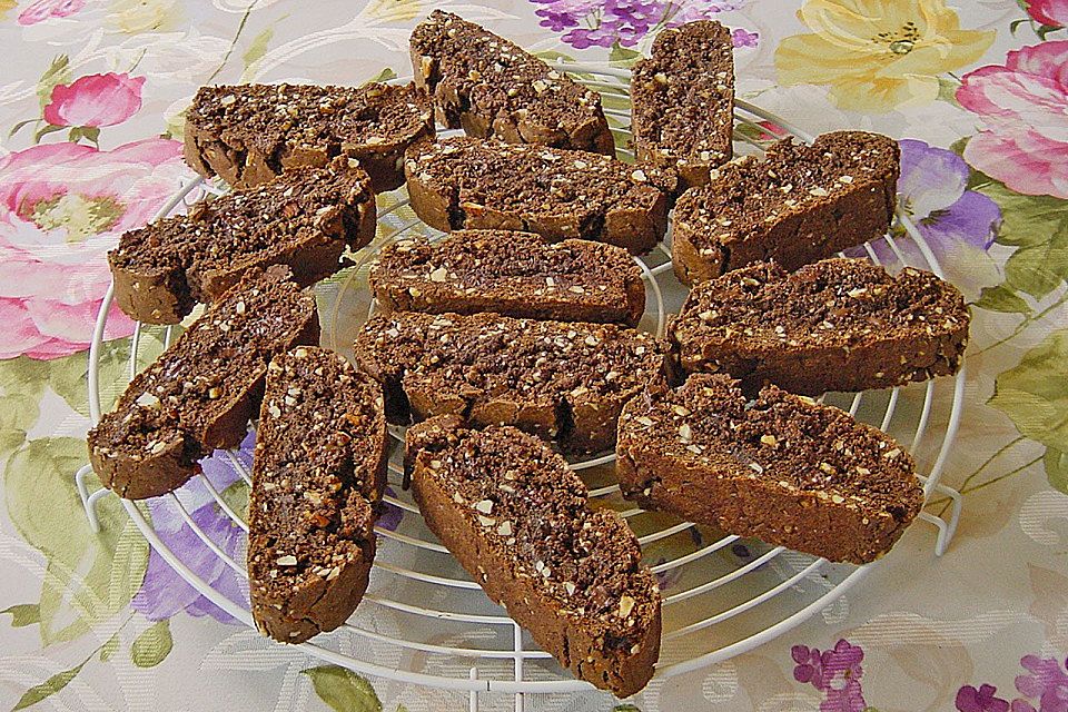 Biscotti mit Haselnüssen und Chocolate