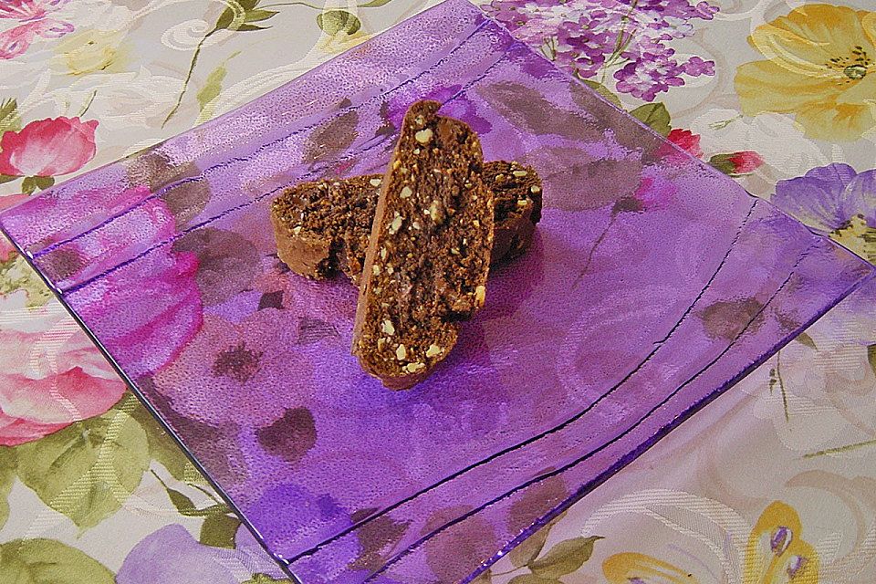 Biscotti mit Haselnüssen und Chocolate