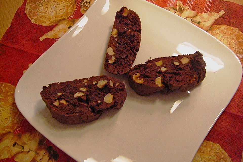 Biscotti mit Haselnüssen und Chocolate