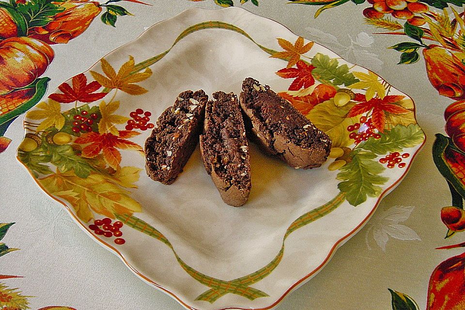 Biscotti mit Haselnüssen und Chocolate