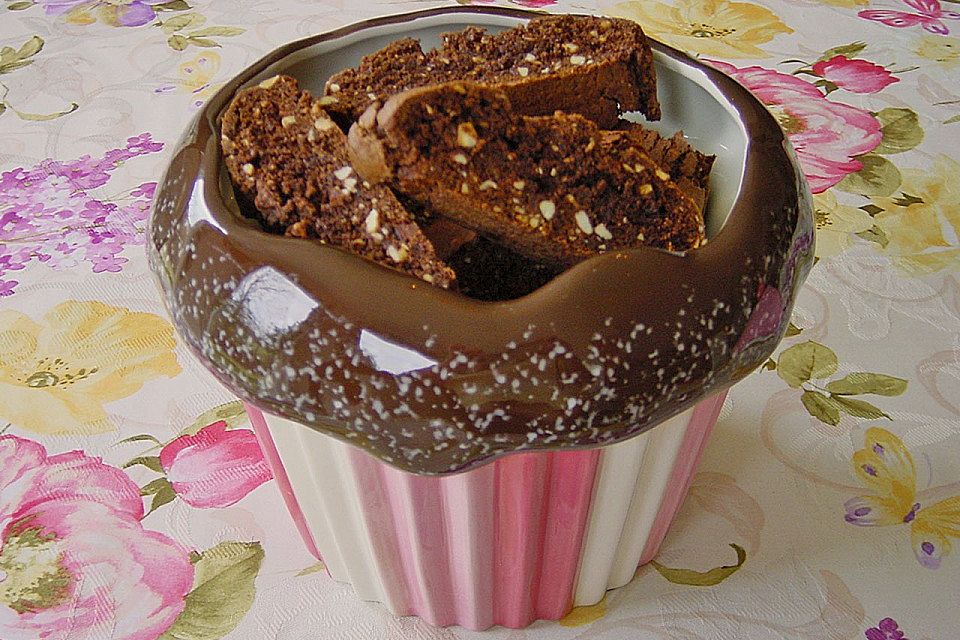 Biscotti mit Haselnüssen und Chocolate