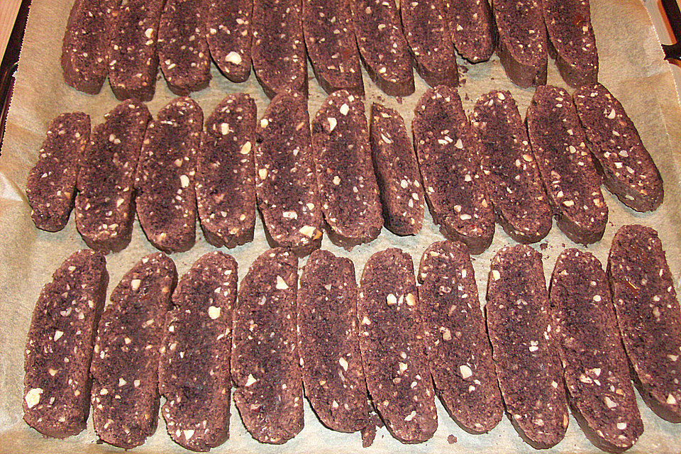 Biscotti mit Haselnüssen und Chocolate