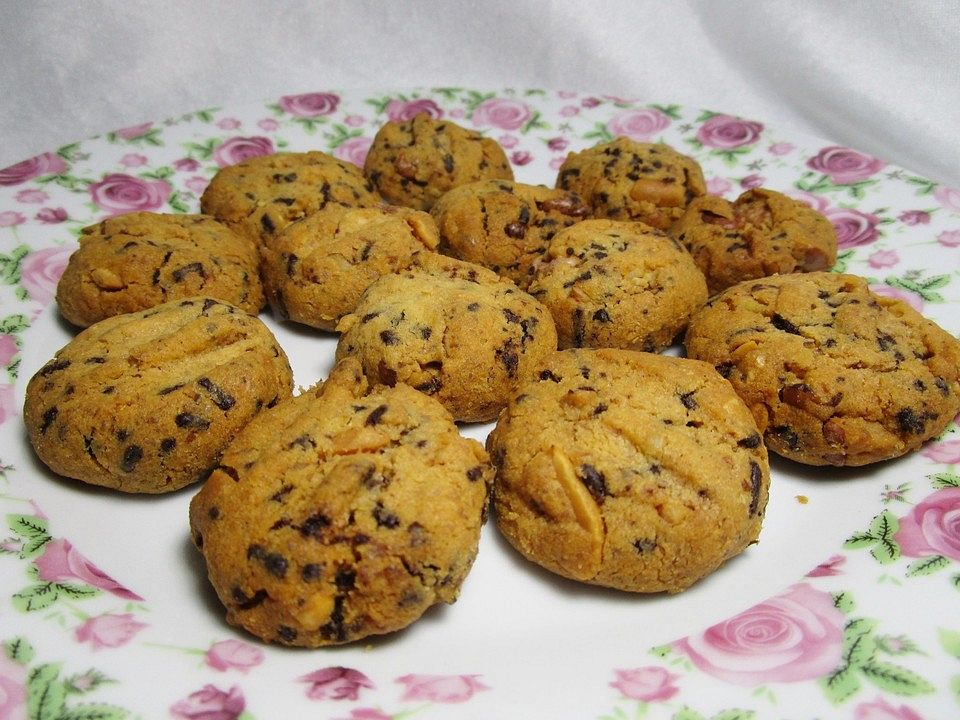 Erdnussplätzchen / amerikanische Nut-Cookies| Chefkoch