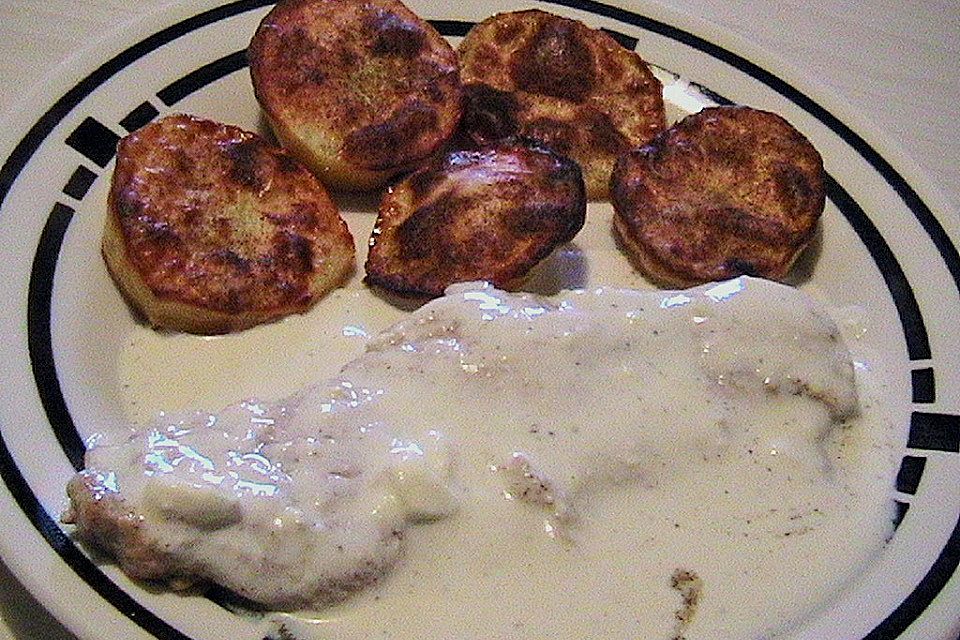 Naturschnitzel mit delikater Sauce