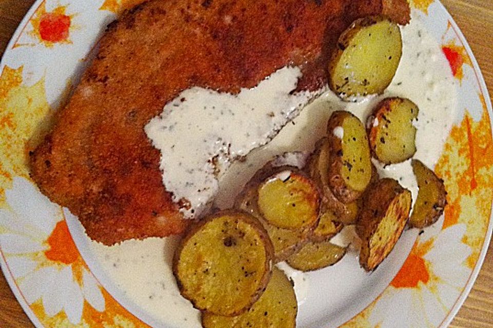 Naturschnitzel mit delikater Sauce