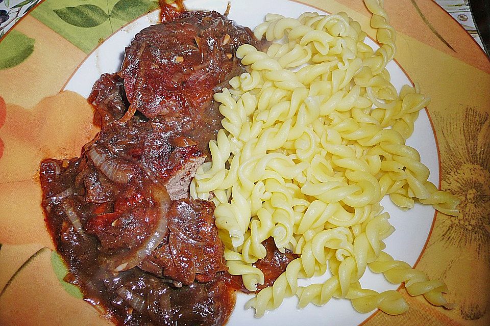 Lammleber in Marsala - Zwiebel - Sauce