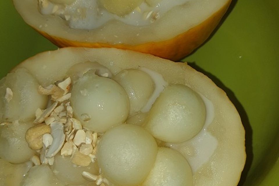 Honigmelone mit Kokosmilch