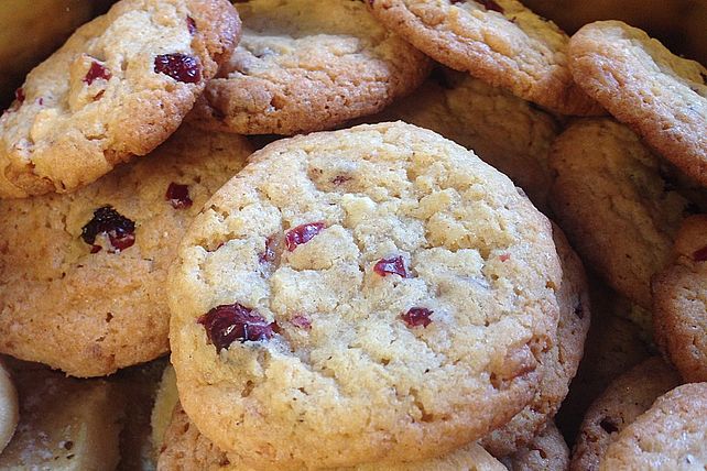 Urmelis weiße Schokolade - Cranberry - Haferflocken - Cookies von ...