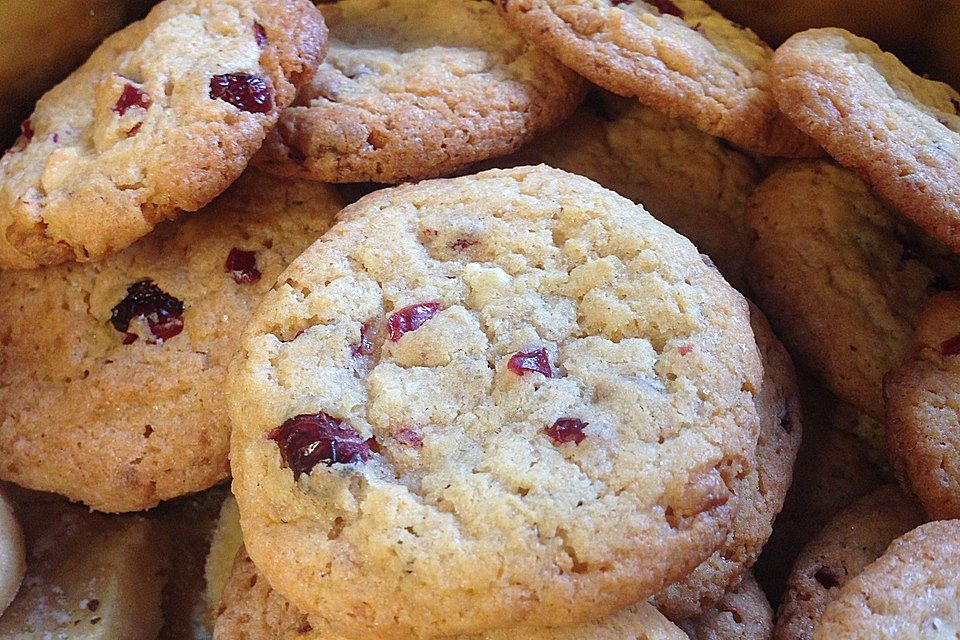 Urmelis weiße Schokolade - Cranberry - Haferflocken - Cookies