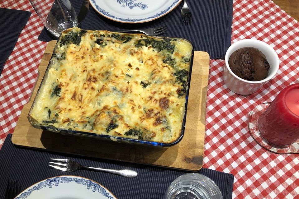 Spinat - Schafskäse - Lasagne