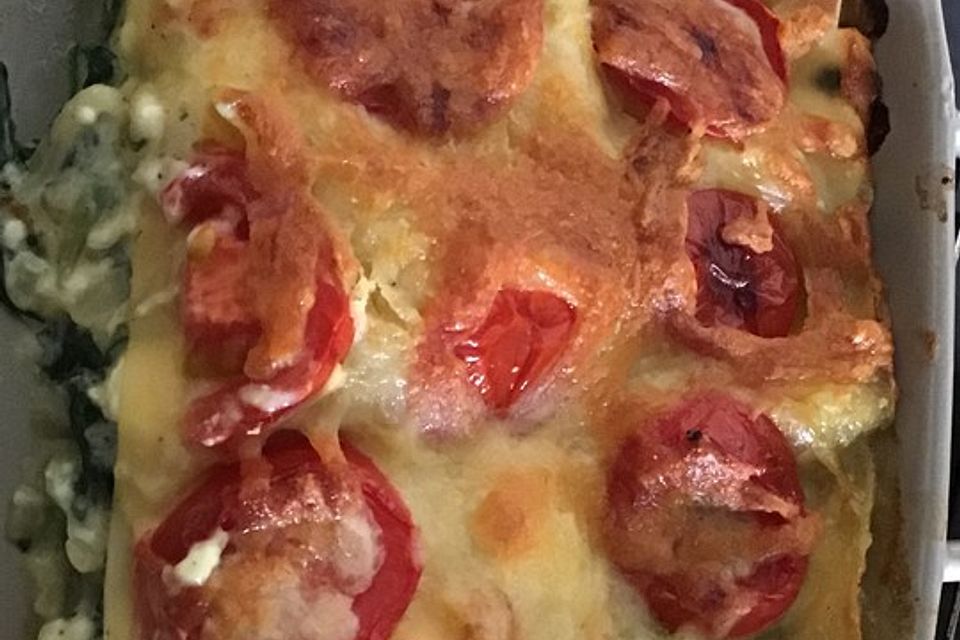 Spinat - Schafskäse - Lasagne