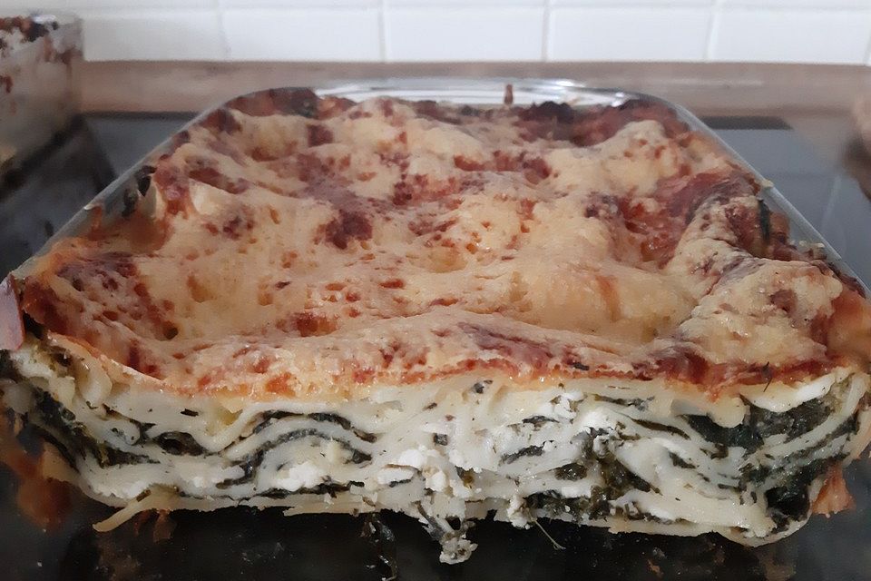 Spinat - Schafskäse - Lasagne