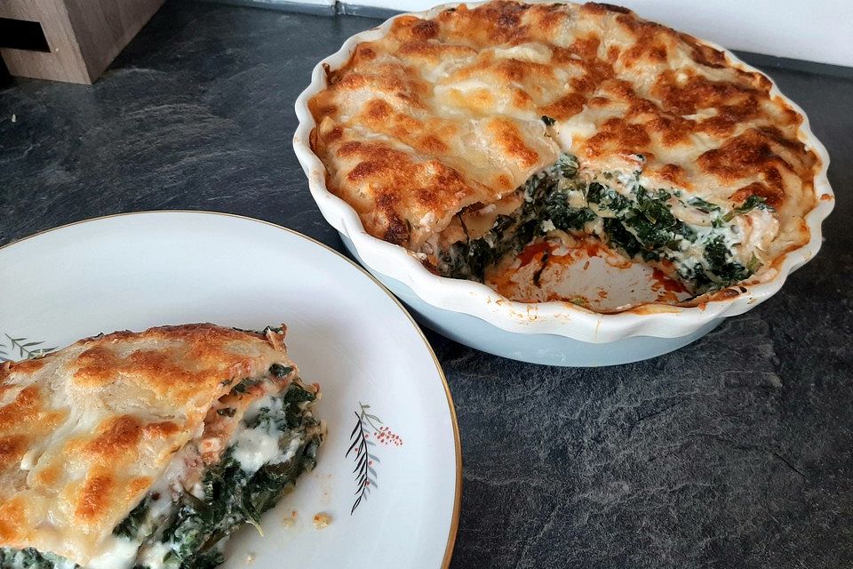 Spinat - Schafskäse - Lasagne