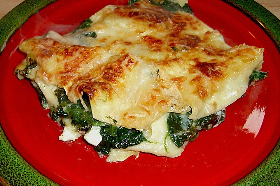 Spinat - Schafskäse - Lasagne