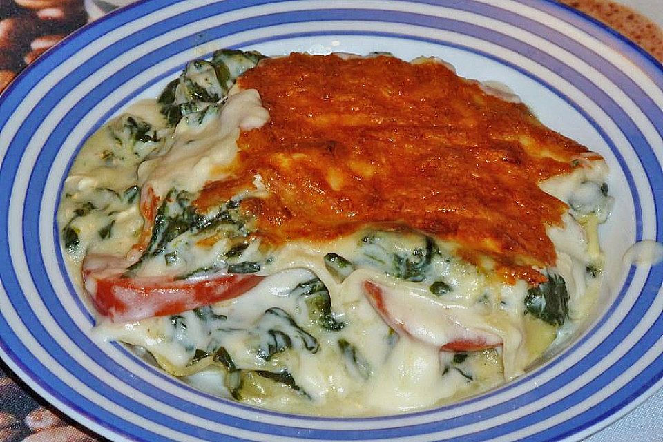 Spinat - Schafskäse - Lasagne