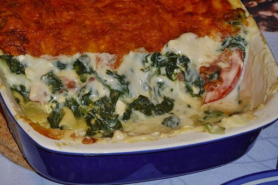 Spinat - Schafskäse - Lasagne