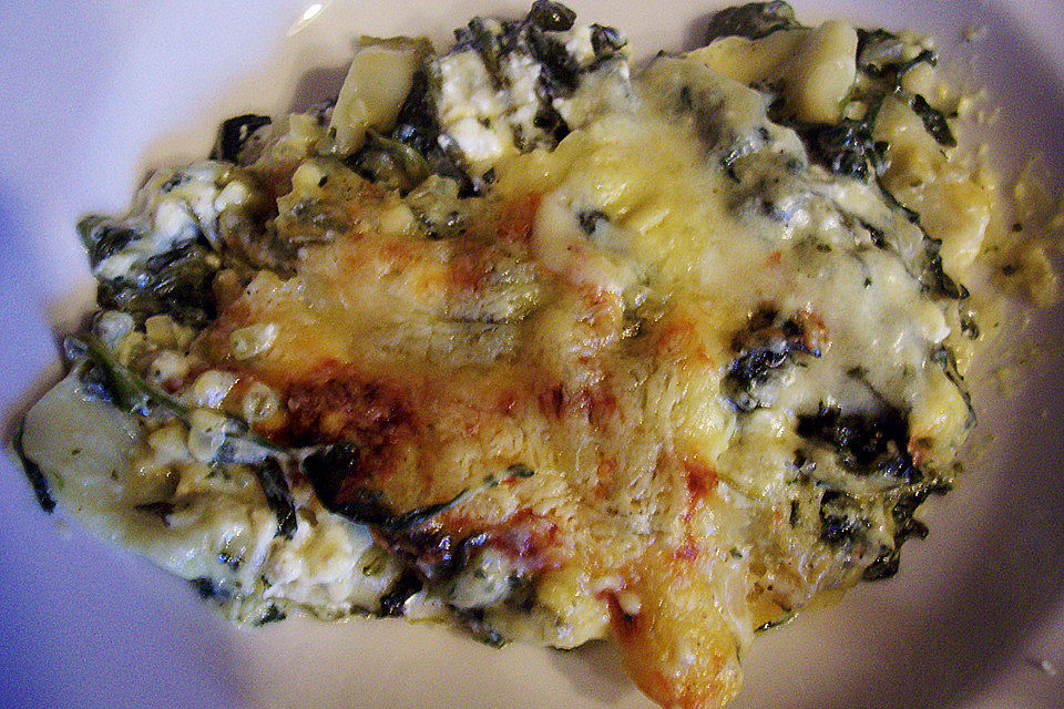 Spinat - Schafskäse - Lasagne