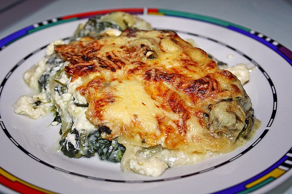 Spinat - Schafskäse - Lasagne