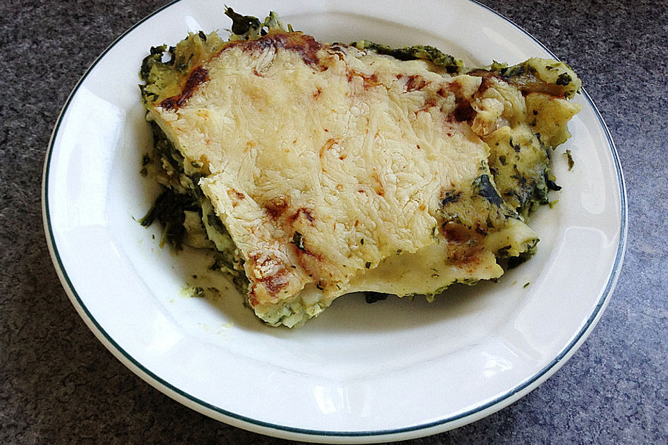 Spinat - Schafskäse - Lasagne