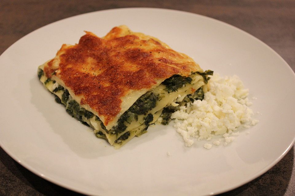 Spinat - Schafskäse - Lasagne