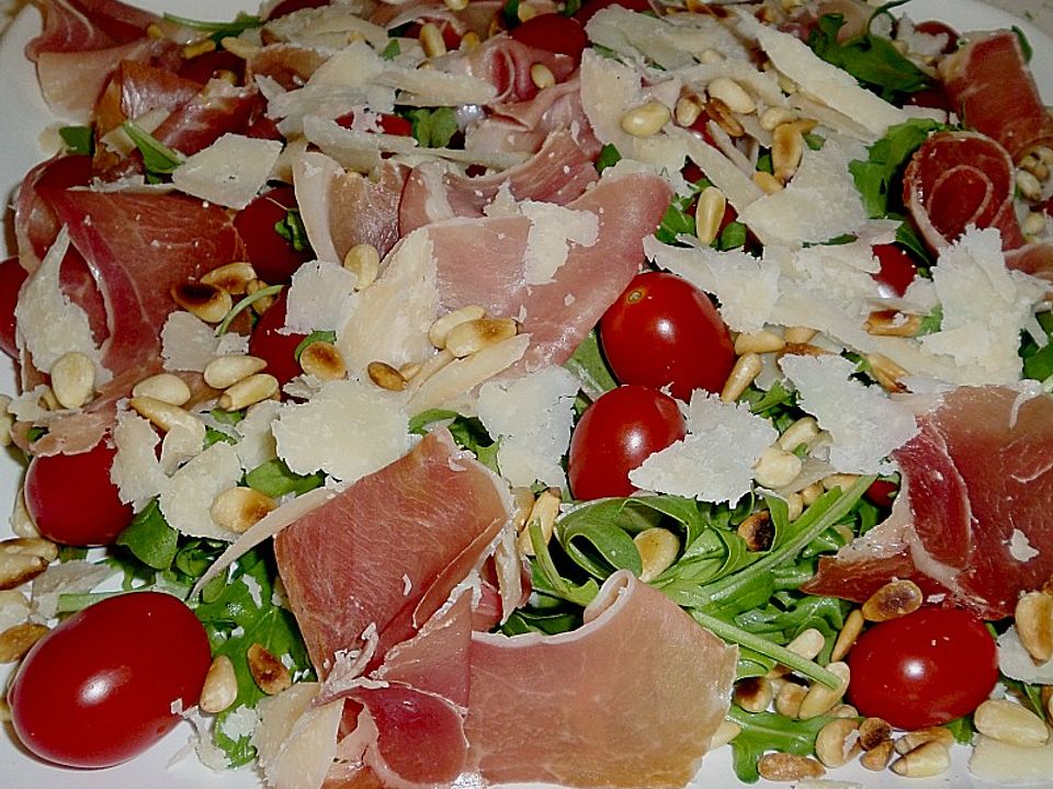 Italienischer Salat Rucola Pinienkerne Parmaschinken Chefkoch - baghdaddys