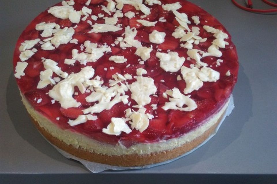 Erdbeerkuchen mit Schmand-Vanillecreme