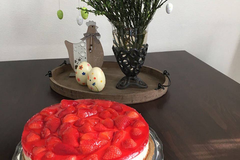 Erdbeerkuchen mit Schmand-Vanillecreme