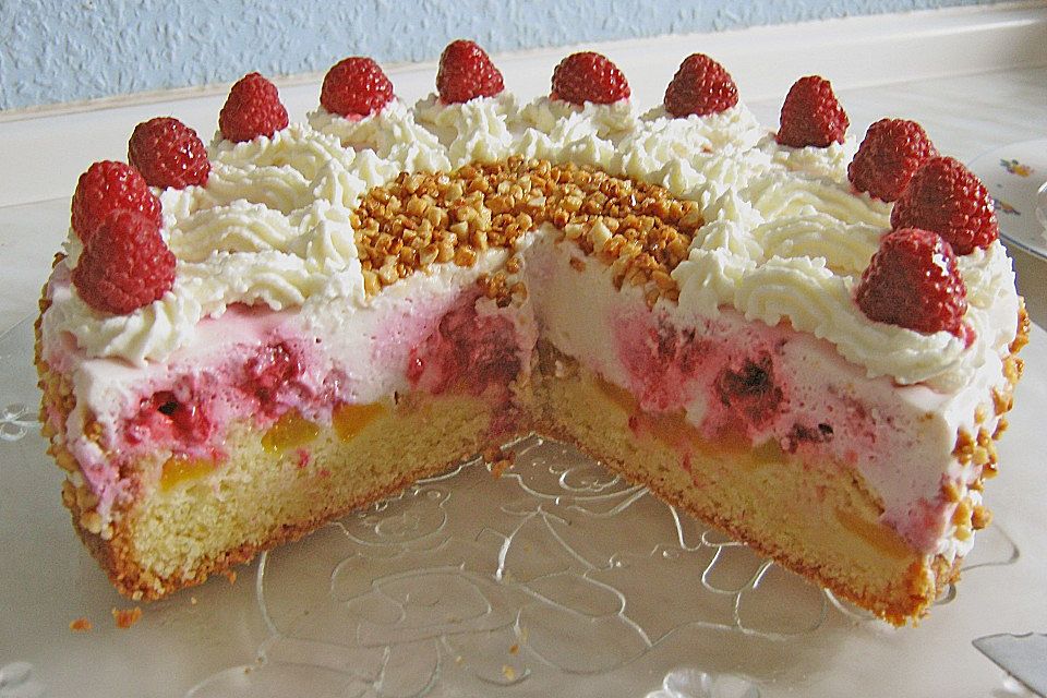 Pfirsich - Melba - Kuchen