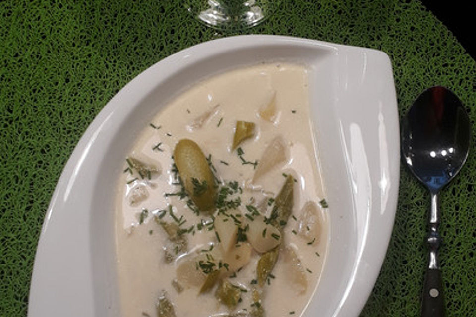 Spargelsuppe Grün/Weiß